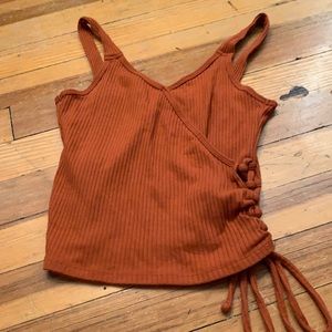Burgundy cropped top